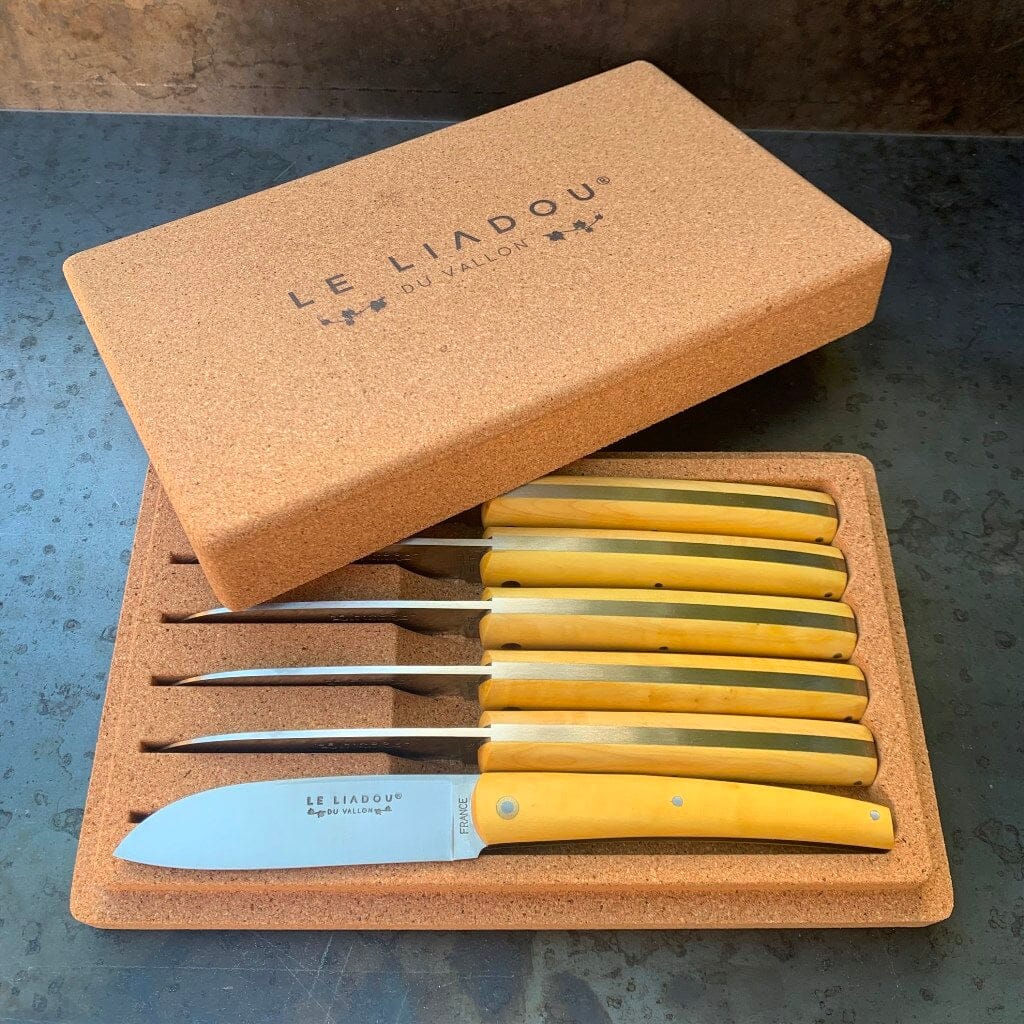 Coffret couteaux de table buis boxwood