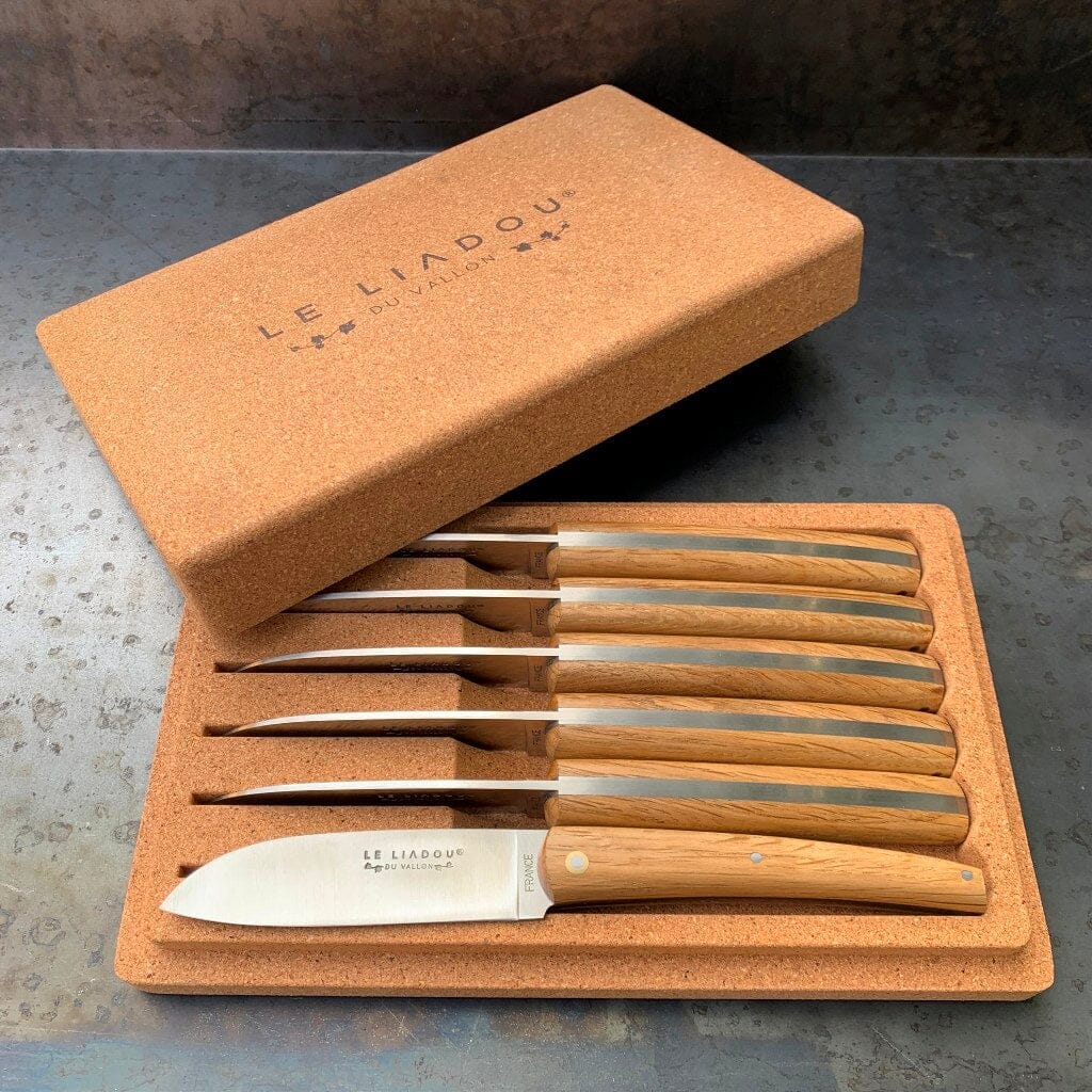 Coffret couteaux de table chene oak