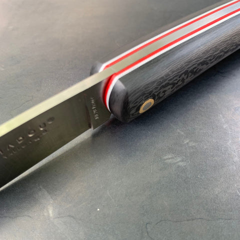 Liadou Racing en Fibre de carbone & platines en G10 blanc/rouge "Lightweight"