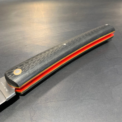 Liadou Racing en Fibre de carbone & platines en G10 jaune/rouge "Lightweight"