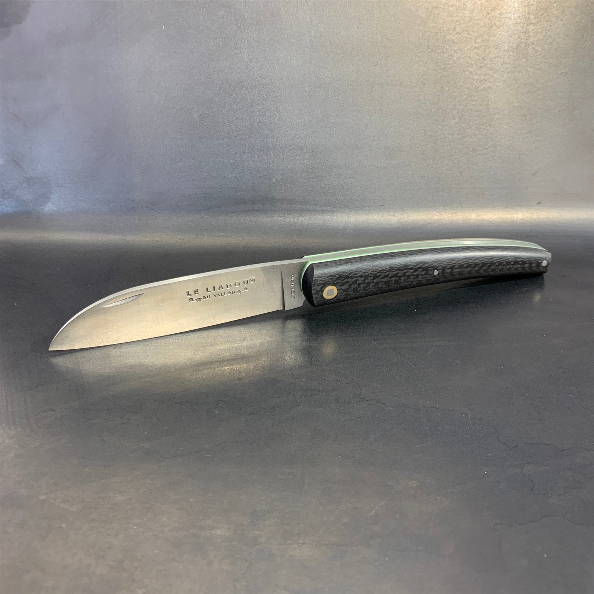 Liadou Racing en Fibre de carbone & platines en G10 blanc/vert "Lightweight"
