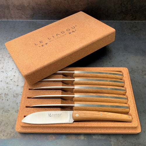Coffret couteaux de table chene oak