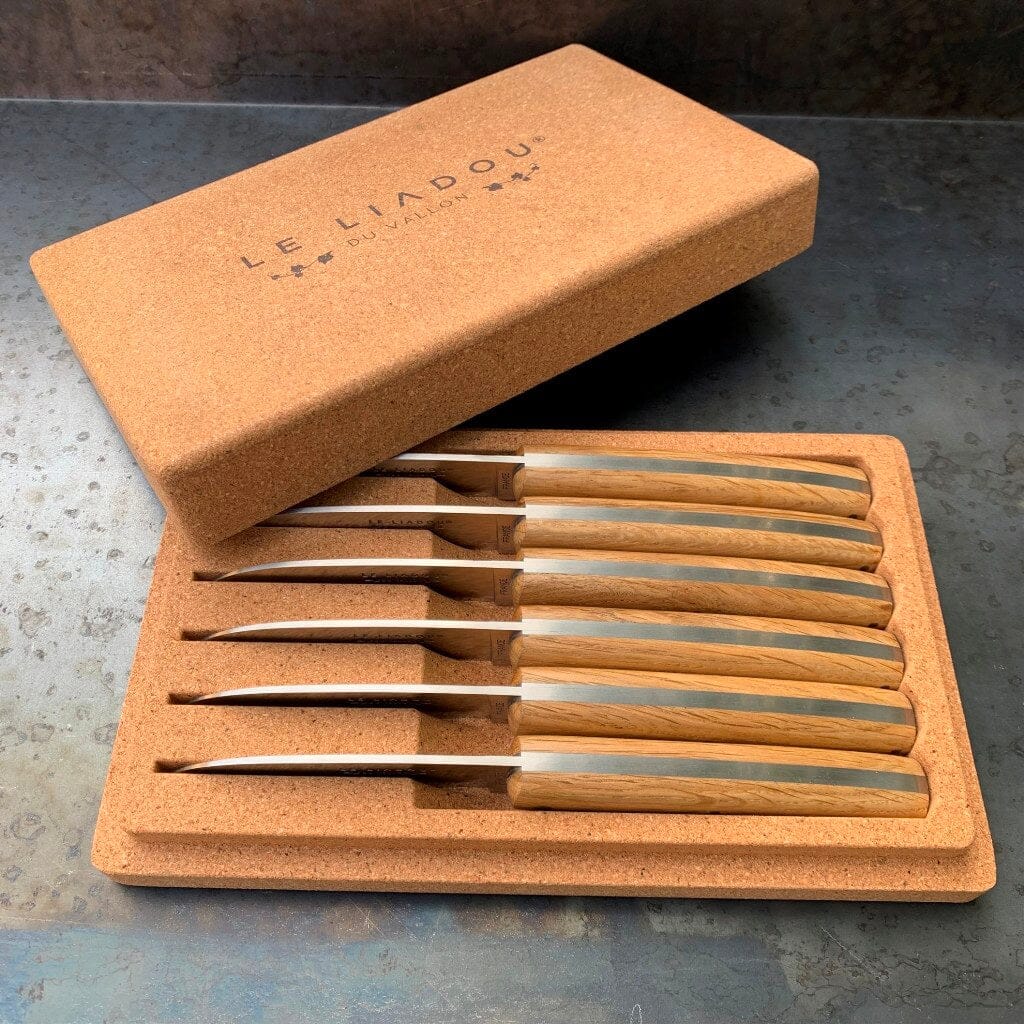 Coffret couteaux de table en Chene
