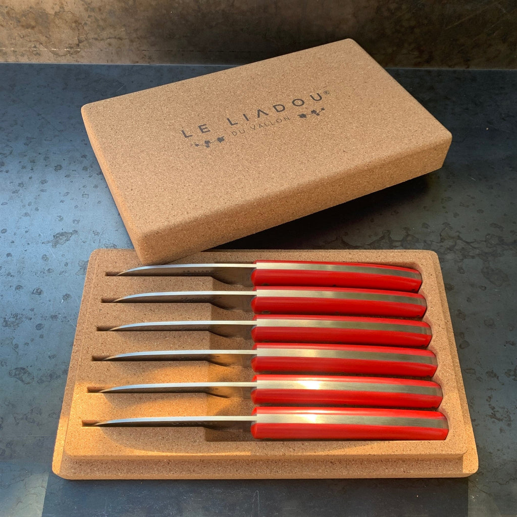 Coffret couteaux de table en G10 rouge