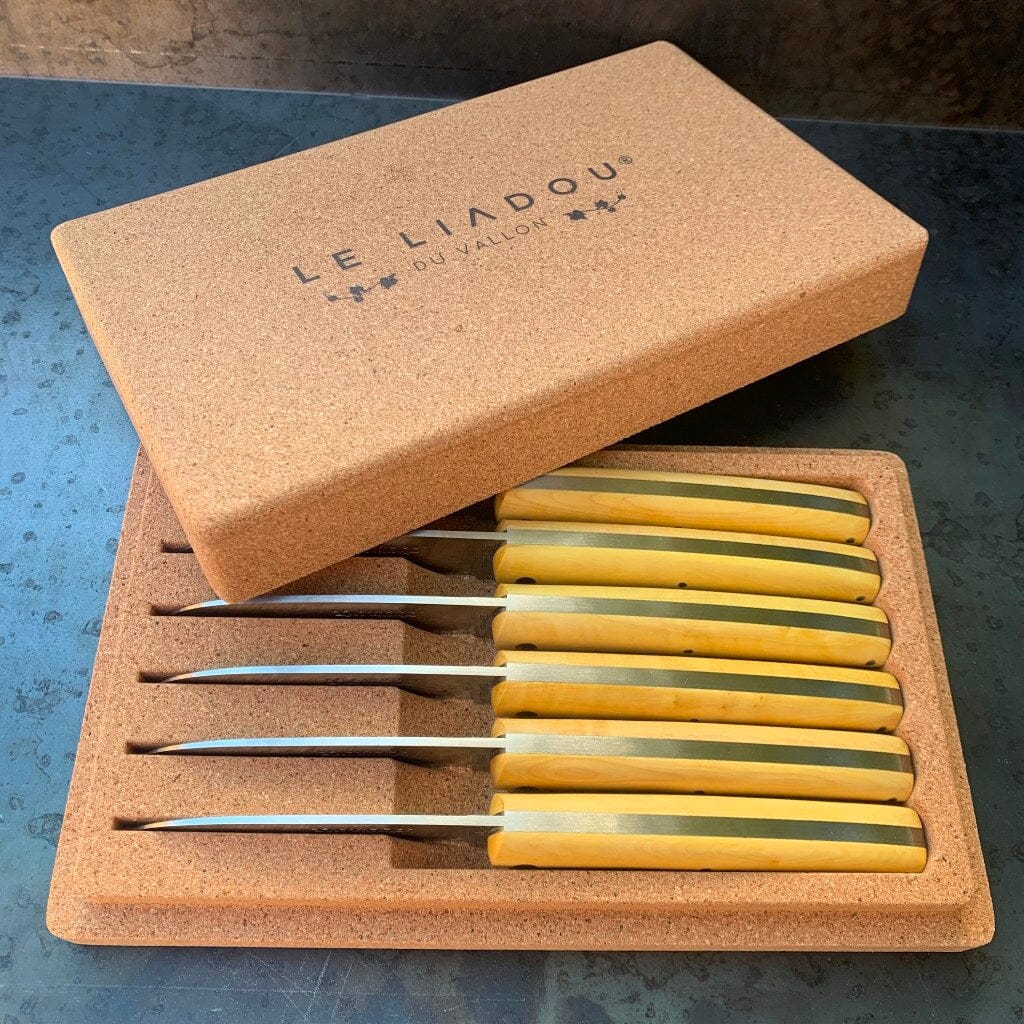 Coffret couteaux de table en buis