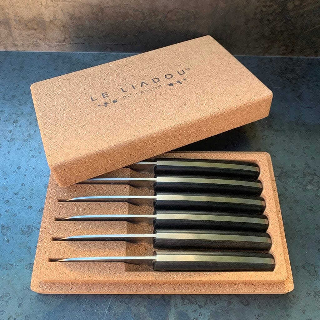 Coffret couteaux de table en ebene