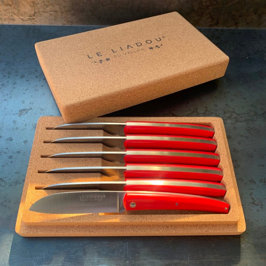 Coffret de couteaux de table G10 rouge