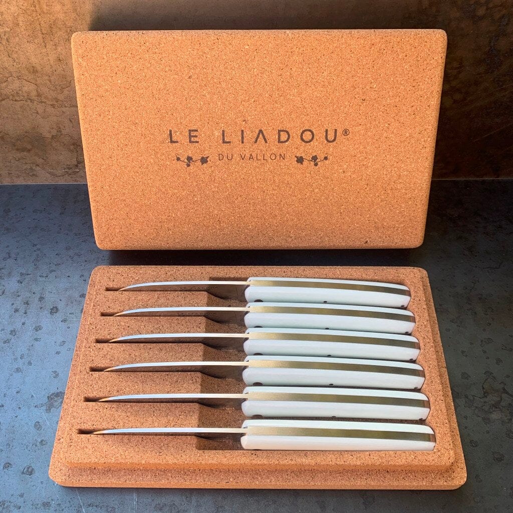 Coffret de couteaux de table en G10 blanc