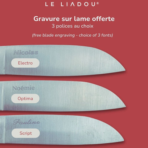 Couteaux de table Liadou en Genévrier (coffret de 4 ou 6 pièces)