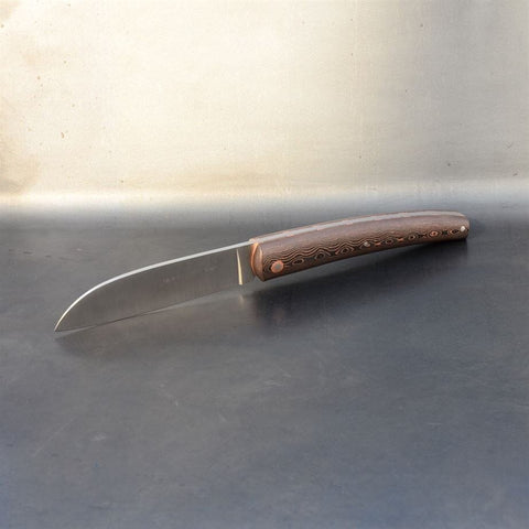 Liadou Exception in carbon fiber/copper, chiselled copper plates & RWL34 steel blade