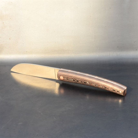 Liadou Exception in carbon fiber/copper, chiselled copper plates & RWL34 steel blade