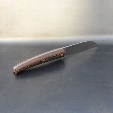 Liadou Exception in carbon fiber/copper, chiselled copper plates & RWL34 steel blade