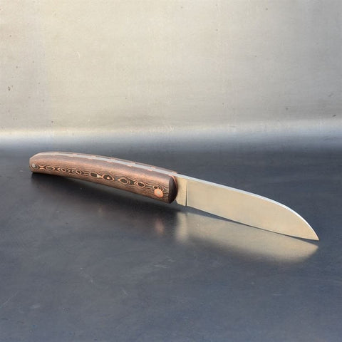 Liadou Exception in carbon fiber/copper, chiselled copper plates & RWL34 steel blade