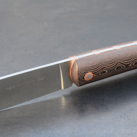 Liadou Exception in carbon fiber/copper, chiselled copper plates & RWL34 steel blade