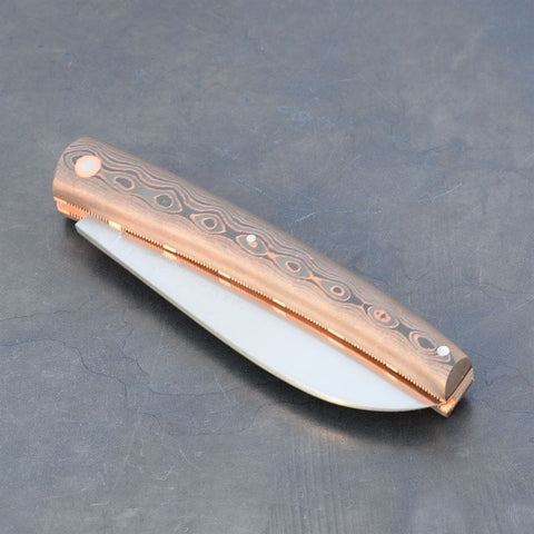 Liadou Exception in carbon fiber/copper, chiselled copper plates & RWL34 steel blade