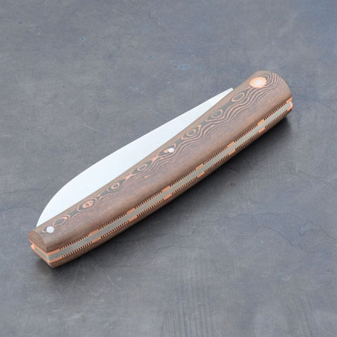 Liadou Exception in carbon fiber/copper, chiselled copper plates & RWL34 steel blade