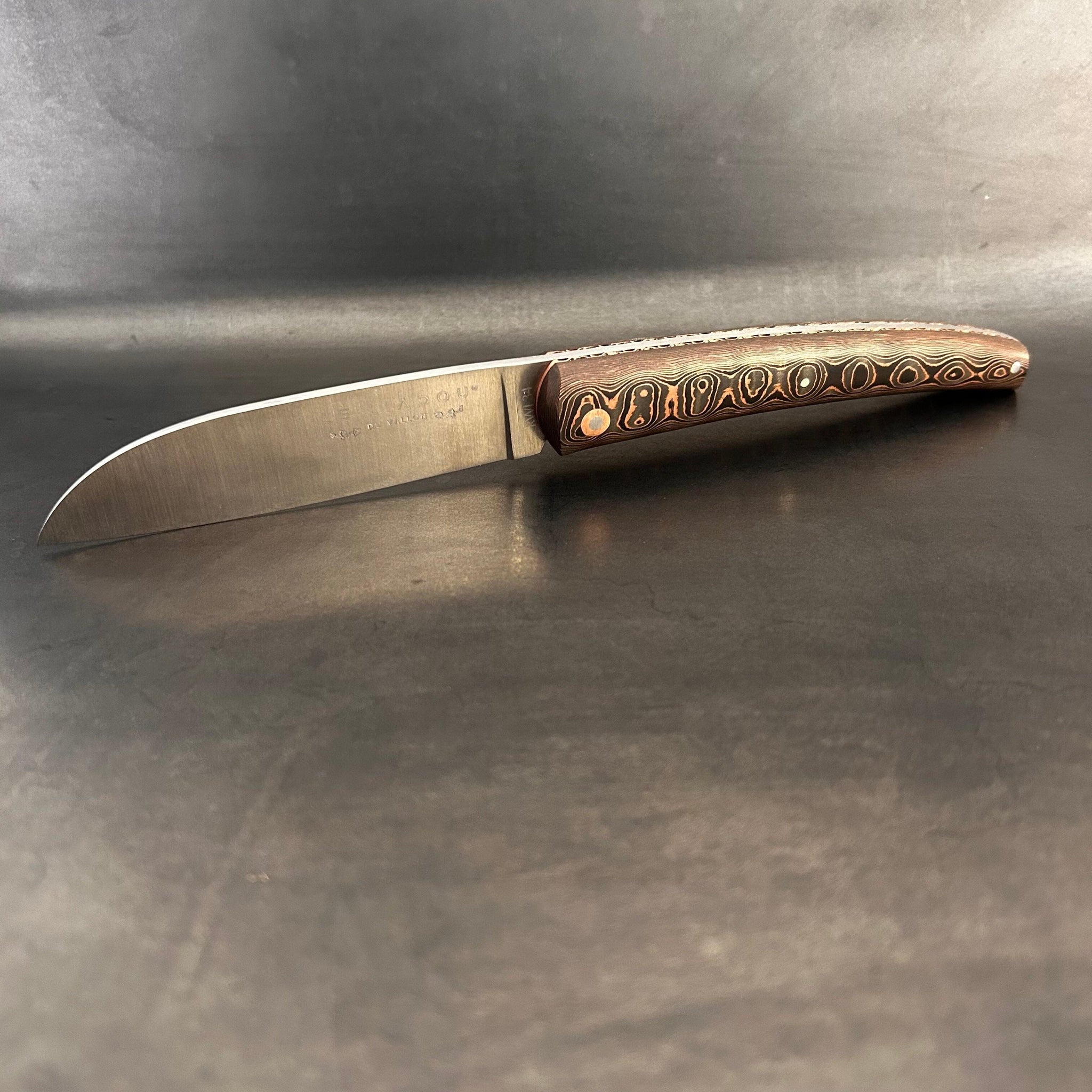 Liadou Exception in carbon fiber/copper, chiseled copper plates & RWL34 steel blade