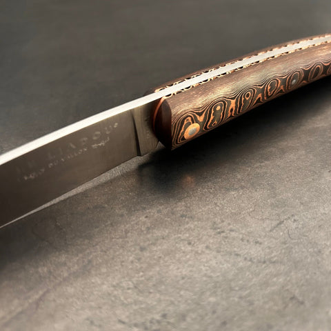 Liadou Exception in carbon fiber/copper, chiseled copper plates & RWL34 steel blade