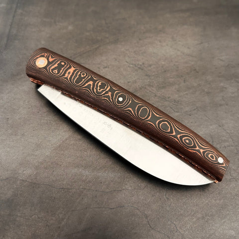 Liadou Exception in carbon fiber/copper, chiseled copper plates & RWL34 steel blade