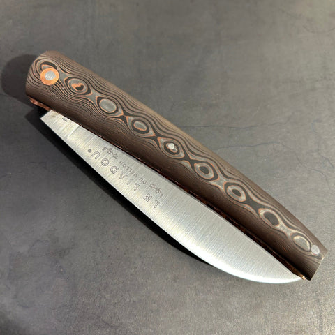 Liadou Exception in carbon fiber/copper, chiseled copper plates & RWL34 steel blade