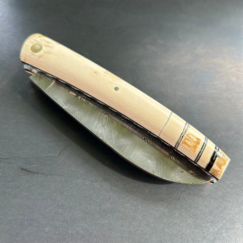 Liadou Exception in Fossilized Mammoth Ivory & Damascus Blade