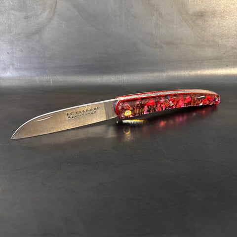 Petit Liadou en Abalone rouge & Platines Ciselées