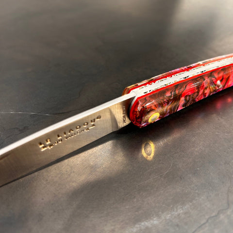 Petit Liadou en Abalone rouge & Platines Ciselées