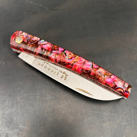 Petit Liadou en Abalone rouge & Platines Ciselées