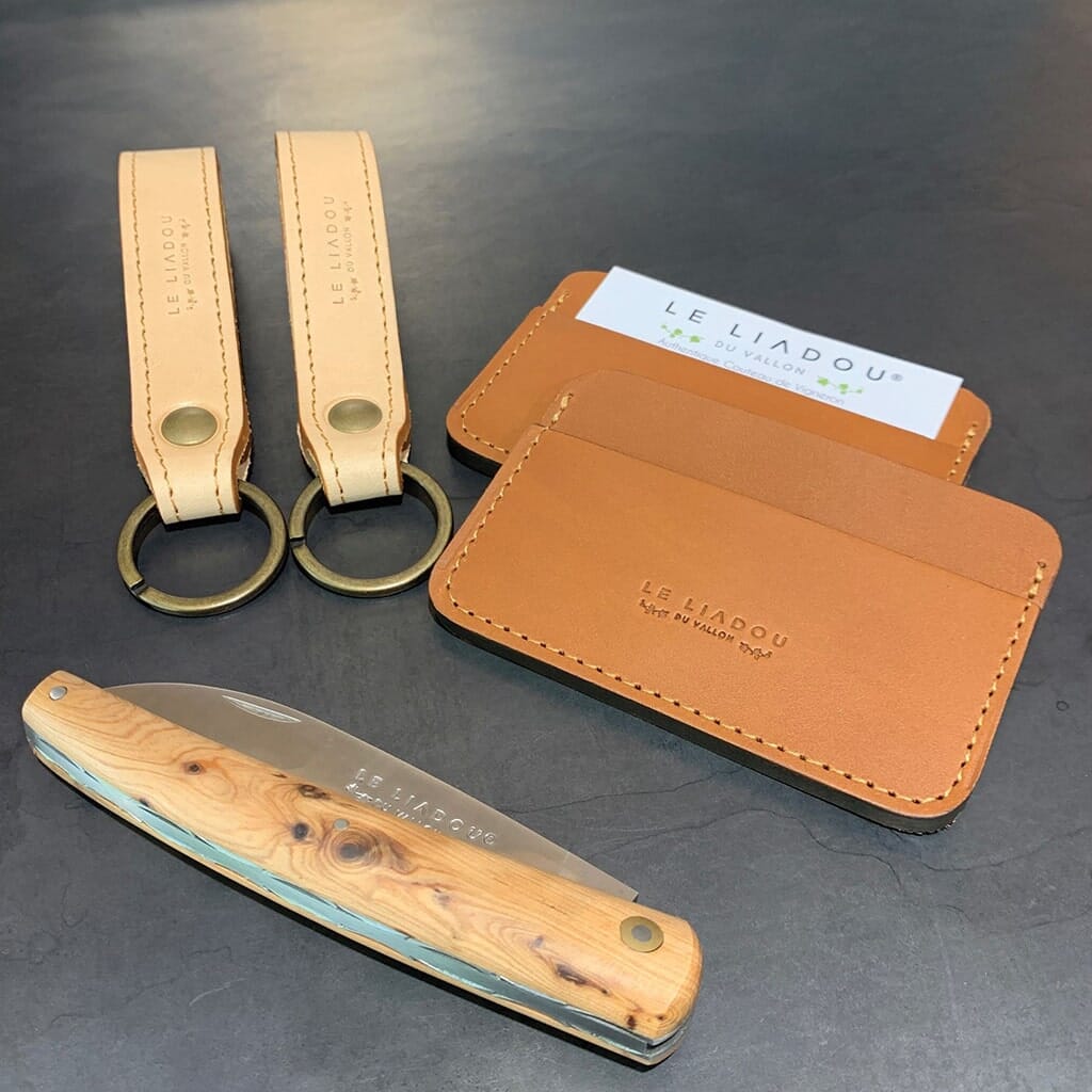 Porte-clef en cuir pleine fleur