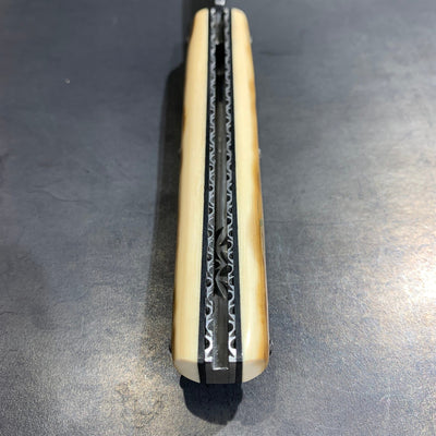 Liadou ® Exception in Fossilized Mammoth Ivory & Damascus Blade