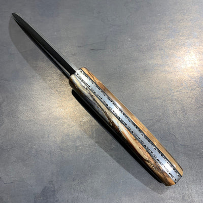 Liadou ® Exception in Fossilized Mammoth Ivory & Damascus Blade